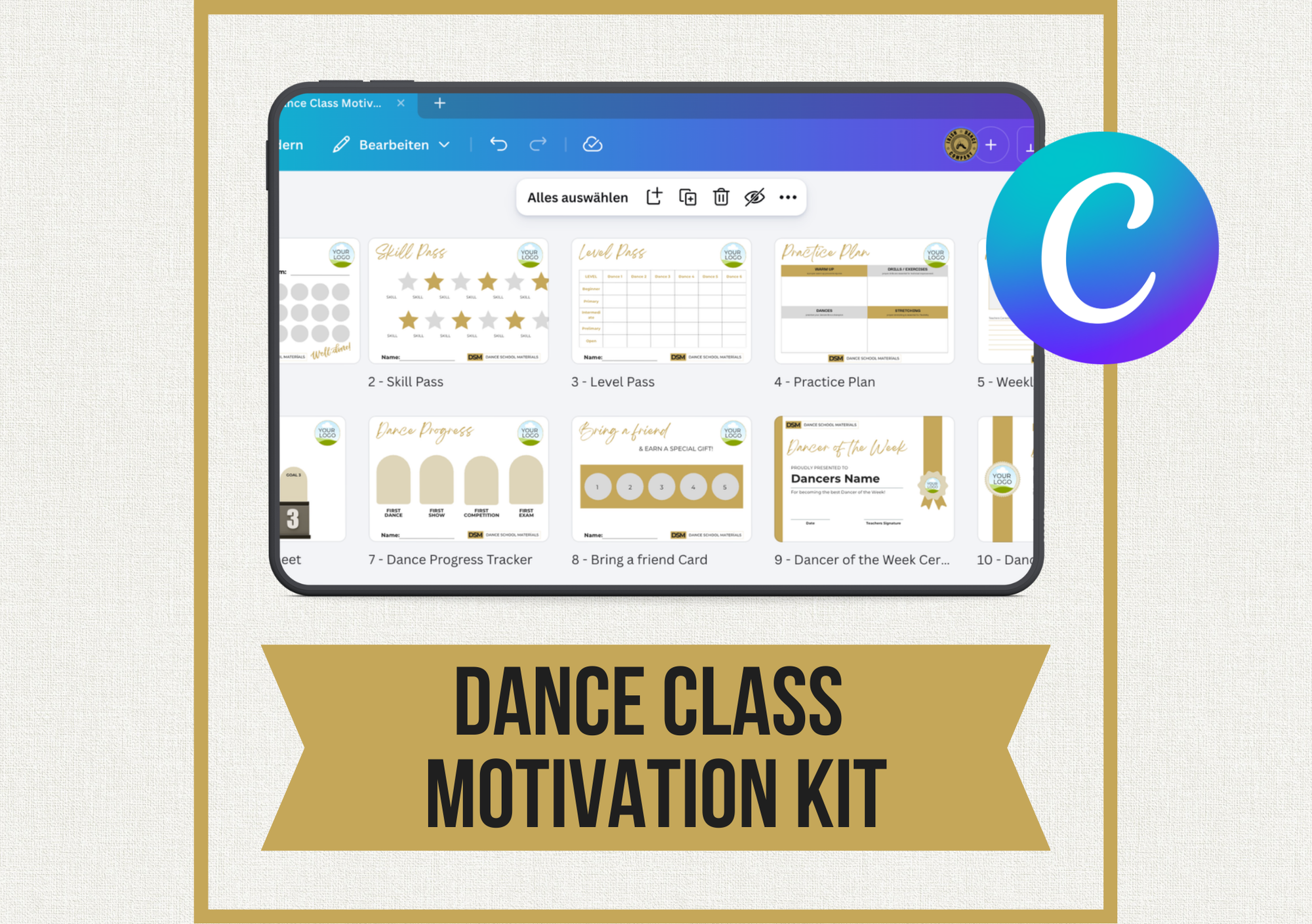 Dance Class Motivation Kit – Editable Templates for Dance Teachers and Studios