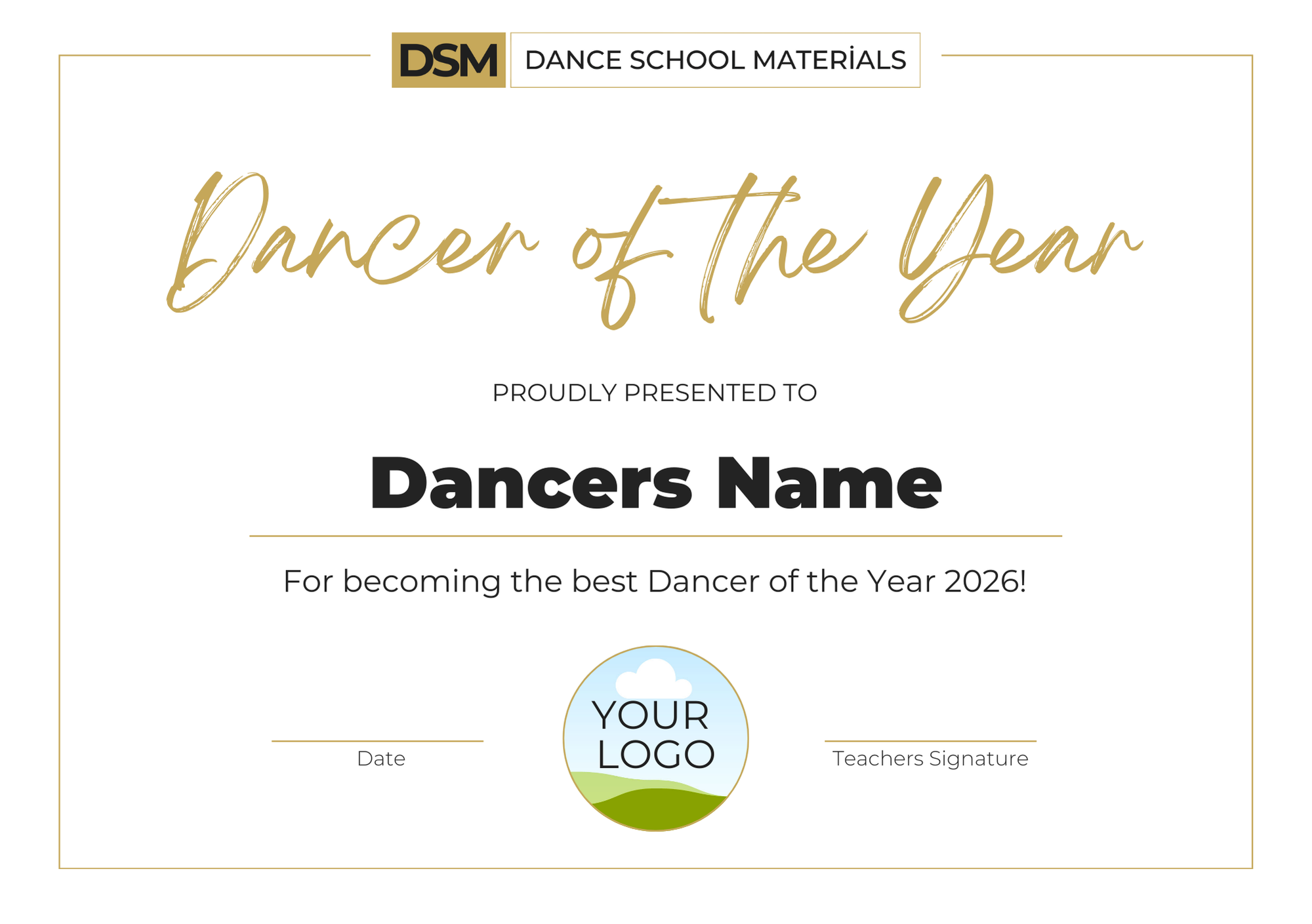 Dance Class Motivation Kit – Editable Templates for Dance Teachers and Studios