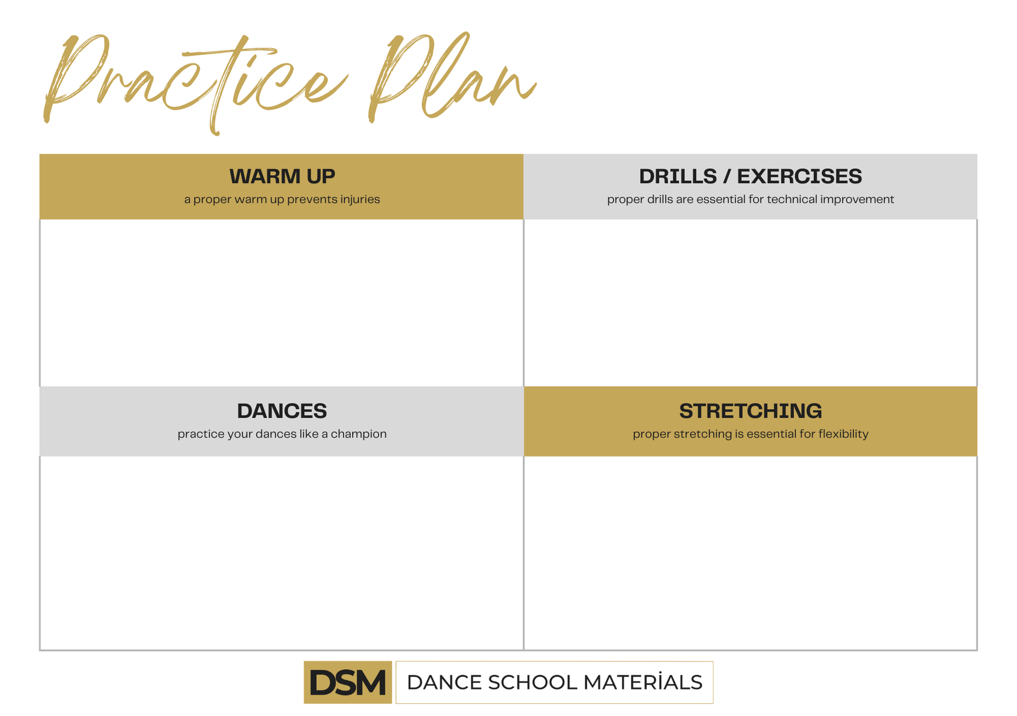 Dance Class Motivation Kit – Printable Templates for Dance Teachers and Studios
