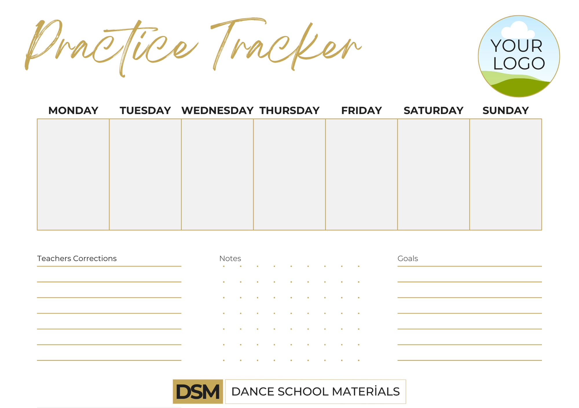 Dance Class Motivation Kit – Editable Templates for Dance Teachers and Studios